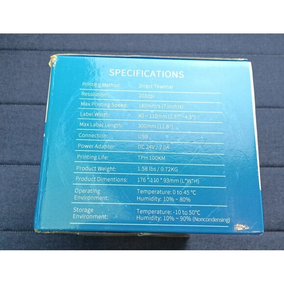 Jiose Label Printer White 203 DPI 180mm/s, Thermal Printer - Picture 6 of 16